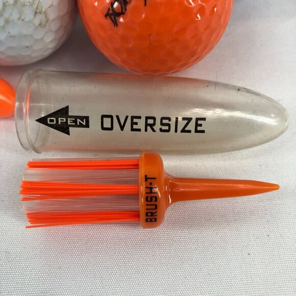 Golf Ball Lot Of 16 Assorted Balls With 47 Assorted Tees - Picture 6 of 6